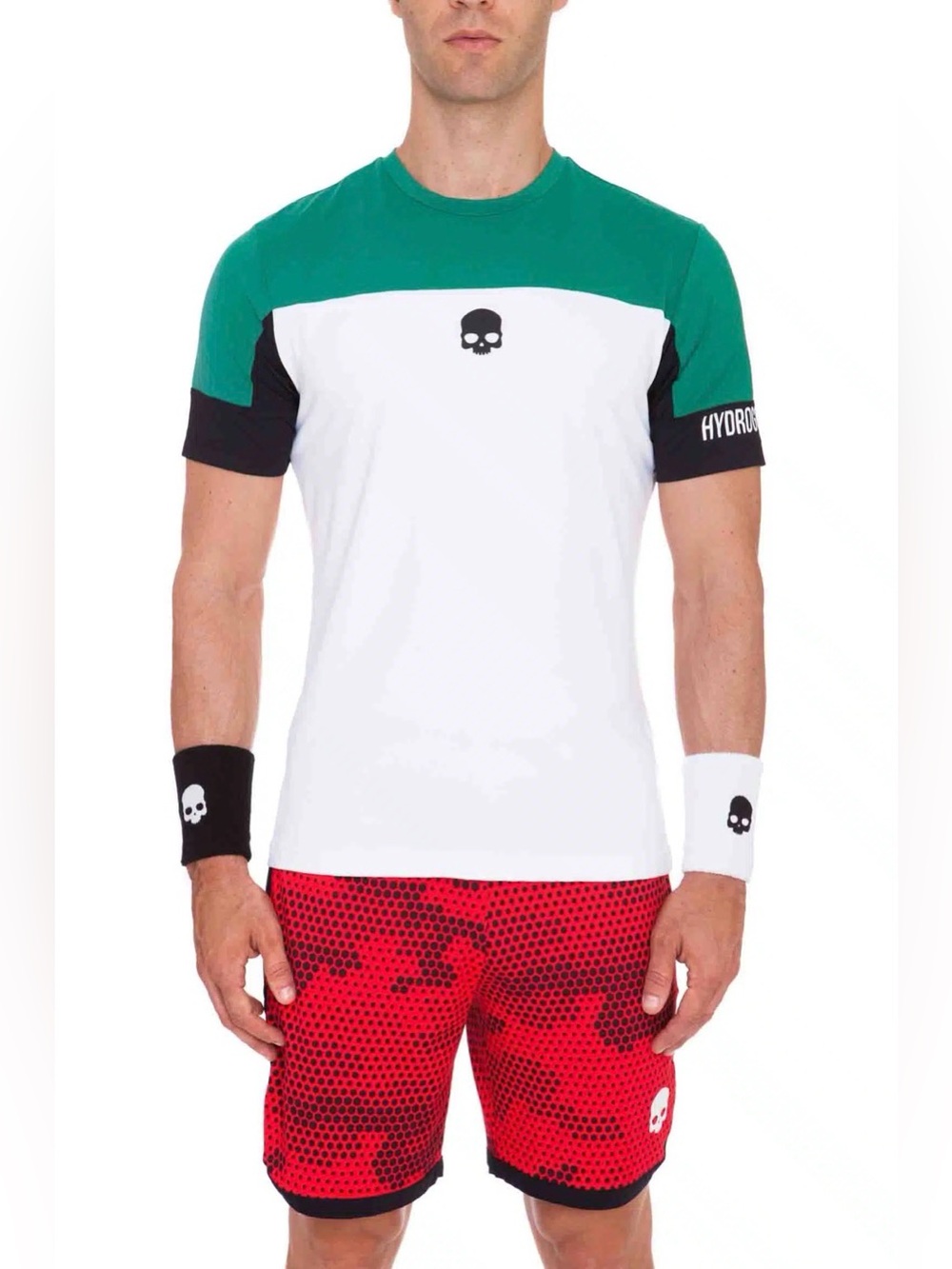 Hydrogen Tennis Wear Short Sleeve Green White Italy T Shirt Men's 2XL Rare